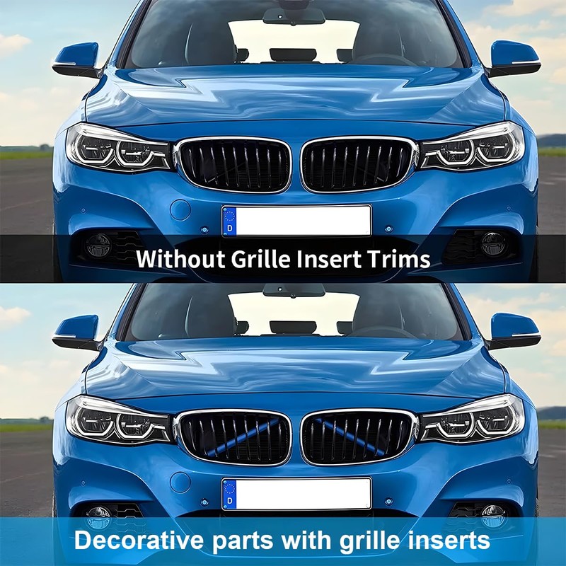 JNNJ Pack of 2 Radiator Grill Trim Strips, Grill Strip