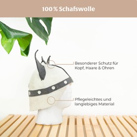 Sauna Hat – Model Germanius (Light) – 100% Cotton – Sauna Hat Made of Felt for Men and Women