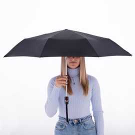 Knirps T.200 Duomatic Animal Pocket Umbrella – Automatic Open and Closing – Stormproof – Windproof – Animal Look T200 Duomatic, black