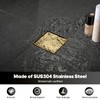 Decaura Shower Grates Bathroom Floor Drain Waste Stainless Steel (Brushed