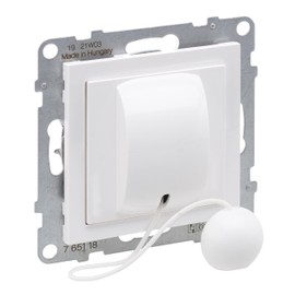 LEGRAND, Seano 765118 Pull Button with Change Contact 6 A, Pull Cord Can be Retrofitted (Item Number: 089805 - Not Included), Colour: Ultra White