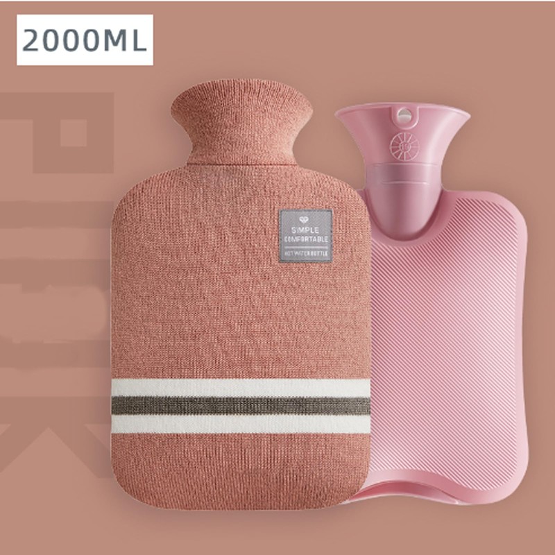 2Pack Hot Water Bottles, Hot Water Bag with Soft Cover,
