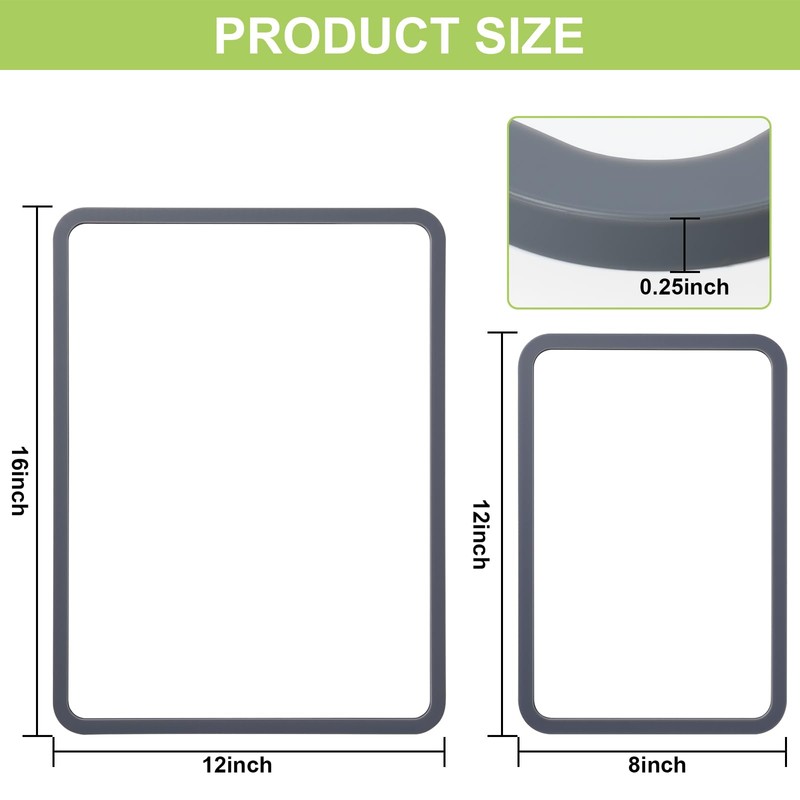 Tempered Glass Cutting Board 8x12" and 12x16", GUGEMEI Glass Chopping