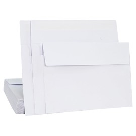 50 Packs 4x6 Envelopes,White A4 Envelopes,4x6 Envelopes for Invitations, Printable Invitation Envelopes,Envelopes Self Seal for Weddings, Invitations,Greeting Cards, Mailing, Invitations, Photos