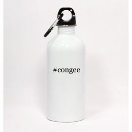 Los Drinkware Hermanos #congee - Hashtag White Water Bottle with Carabiner 20oz