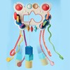 Baby Pull String Toys Silicone Travel Pull String Activity Sensory
