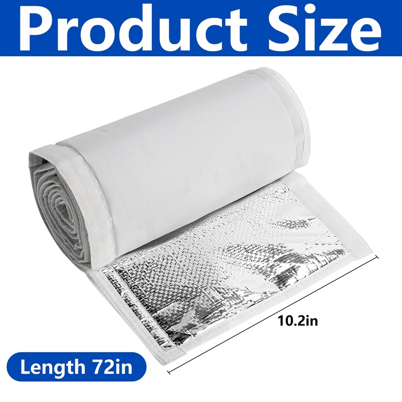 Nkiy Quen 3 Layers HVAC Copper Pipe Insulation Cover, 72x10.2