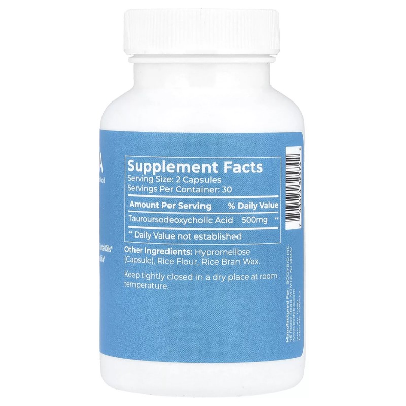 TUDCA, 500 mg , 60 Capsules (250 mg per Capsule)