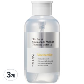 JM Solution Skin Boost Niacinamide Micellar Cleansing Water 1.5, 500ml, 3 pcs / 제이엠솔루션 스킨 부스트 나이아신아마이드 미셀라 클렌징 워터 1.5, 500ml, 3개