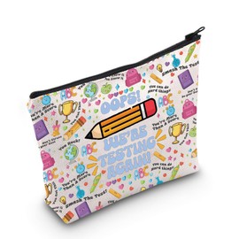 JNIAP State Testing Gift Oops We're Testing Again Cosmetic Bag Teacher Test Day Gift (Oops We're Testing Bag)