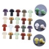 IWOWHERO Set of 20 Small Mushroom Ornaments Crystal Mini Mushrooms