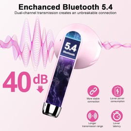 Wireless Earbuds, Bluetooth 5.4 Headphones in Ear 2025 Wireless Earphones with 4 ENC Mic, Mini Ear buds with HiFi Stereo Deep Bass, 56H Playtime Dual LED Display, Bluetooth Earbud IP7 Waterproof USB-C