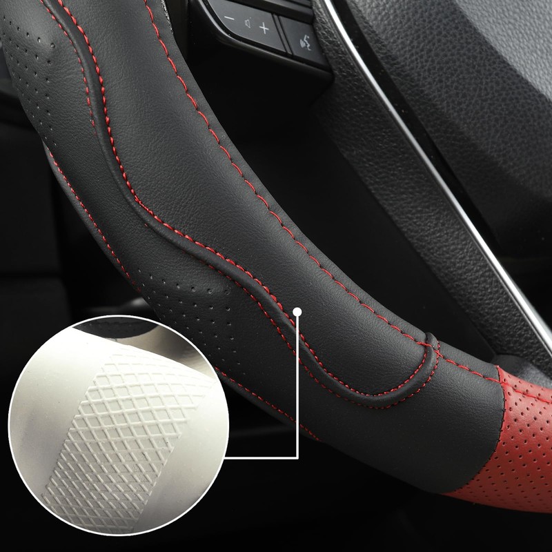 West Llama Customized Auto Car Steering Wheel Cover with 3D