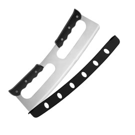 Pizza Cutter Rocker with Handles & Protective Cover, 14" Sharp Stainless Steel Pizza Cutter, Multi-Purpose Big Knife Tool for Kitchen (14inch)