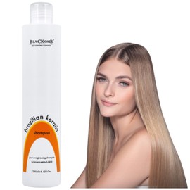 Blackomb - Brazilian Keratin Shampoo, Silikonfreies & Sulfatfreies,Anti-Frizz-Effekt - Pflegendes Shampoo für trockenes oder strapaziertes Haar 250ml