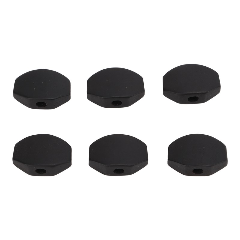 6Set Guitar Tuning Peg Buttons Ebony Metal Tuner Machine Head