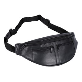 Louana Men's Leather Belt Wallet 25 x 12 x 6 cm Black