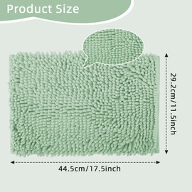 Alfombra Locker de 11.5 x 17.5 pulgadas, color verde, alfombra de felpilla con respaldo antideslizante