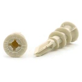 Self Drilling One-Step Drywall Anchors Plastic Self Threading Hollow Wall Anchors #6 x 1-5/16" Qty 25