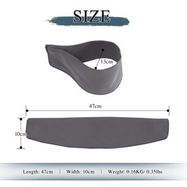 PONY DANCE Pack of 4 Magnetic Curtain Tiebacks Grey Curtain Holder Tiebacks with Magnets Blackout Curtain Tiebacks for Curtains Holder Magnetic 47 x 10 cm