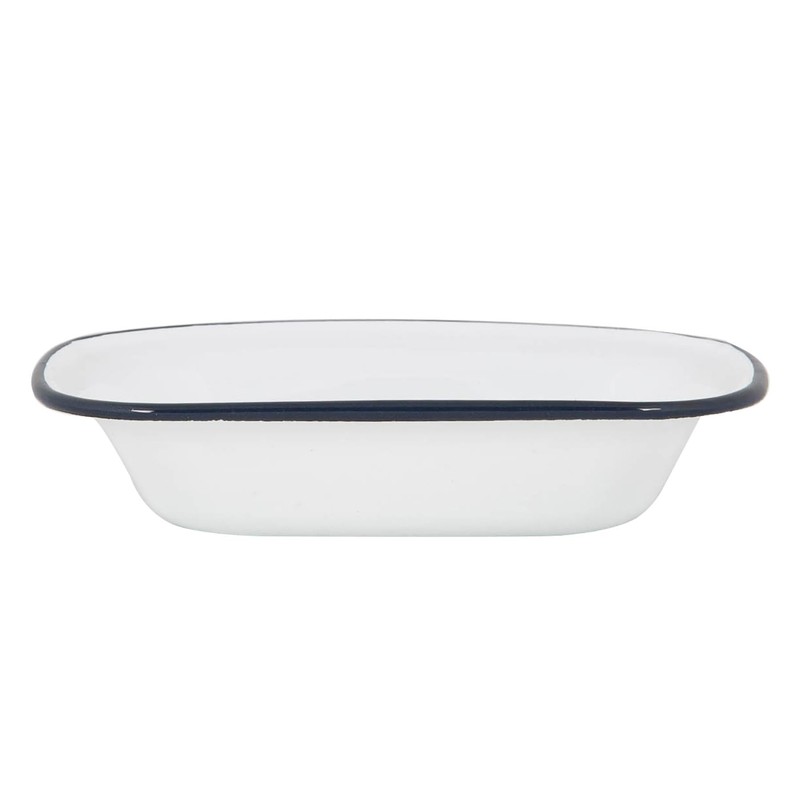 Argon Tableware White Enamel Pie Dishes - Metal Outdoor Camping