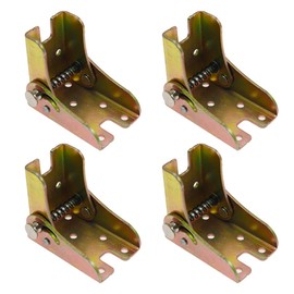 Luomorgo 4 Pcs Folding Self Bracket Locking Hinge Heavy Duty Leg Fittings Angle Braces Extension Support Bracket for Table Folding Legs Folding Worktables Laundry Garage Boats Beds Furniture