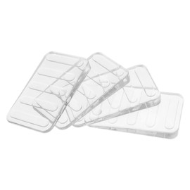 Clear Plastic Levelling Shims,4 PCS Transparent Furniture Leveling Pads Adjustable Non-Slip Wedges for Wobbly Tables Chairs Toilets & Appliances (50mm x 30mm Stackable & Cuttable)