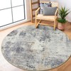 Lahome Lahome Modern Abstract Round Rug - 5Ft Grey Living