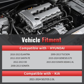 5Pcs Valve Cover Bolts Compatible with Hyundai & Kia - Elantra 2010-2013, Santa Fe 2012-2019, I30 2012-2013, Sonata 2008-2013, Sonata Sedan 2.4L, Genesis G70, Seltos 2.0L Replaces 224512G600