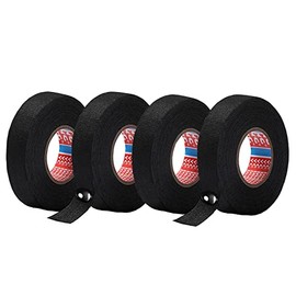 ZGSJBKL 4 Rolls Wire Loom Harness Tape,High Temp Wiring Loom Harness Self-Adhesive Felt Cloth Tape for Automotive Electrical Wrap Protection Noise Damping Cable Fixed  7.559 in 19mm15m