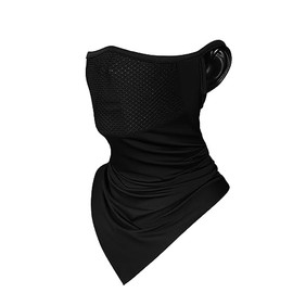 Trifong Face Cover, Summer, UV Protection, Black, Cool, Ear-hook, Face Mask, Sweat Absorbent, Quick Drying, Sports, Face Guard, Sun Protection, Mountain Climbing, Golf, UV Protection, Windproof,