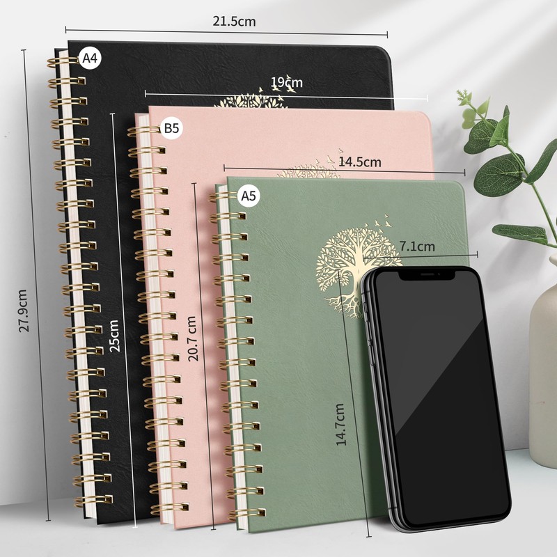 RETTACY Dotted Notebook B5 - Bullet Dot Journal Notepad for