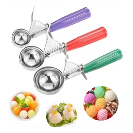 Cucharas de Helado WADY 3PCS Spring Acero Inoxidable Pack 3 Unidades