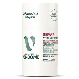 LABORATOIRES VENDÔME - RePAR V+ – Multizonen-Stick – Gesicht & Körper – repariert & pflegt empfindliche Zonen – angereichert mit Sheabutter, Arnika & Jojoba. – Reaktive Haut mit atopischer Tendenz