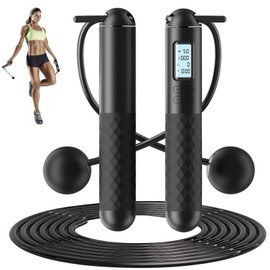 horlon Cordless Skipping Ropes，Wireless Skipping Rope with Counter，Cordless Skipping Ropes for Adults，Smart Digital Gravity Ball Jump Rope without Rope for Home Workout Equipment for Women Men