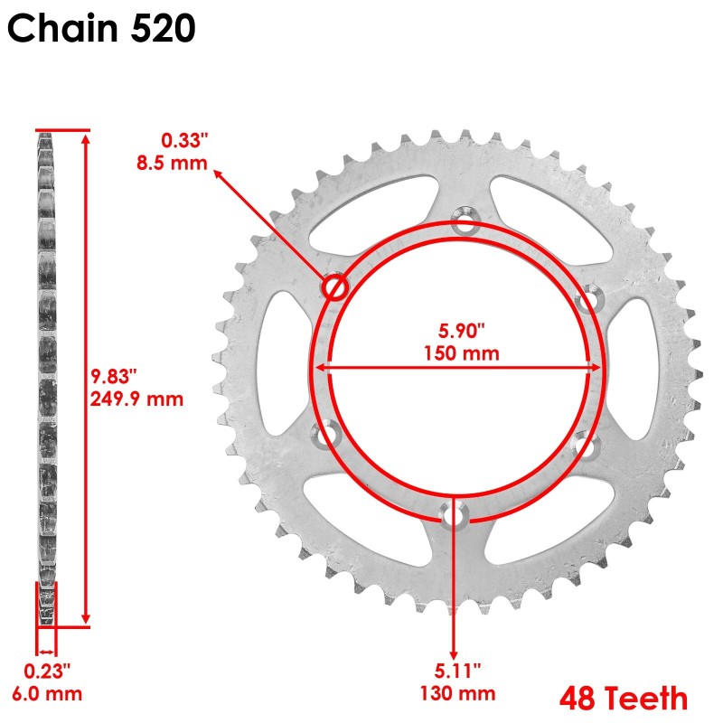Caltric Drive Chain & Sprockets Kit for Yamaha YZ426F 2000