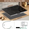Karienvir 30 Inch Electric Cooktop Built-in Electric Stove Top, 4