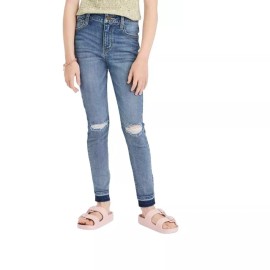 Art Class NEW Art Class Girls' Deconstructed High-Rise Skinny Jeans Medium Wash Size 12
