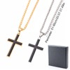 HSIXHAF 2 x Cross Chain Men Women 925 Sterling Silver