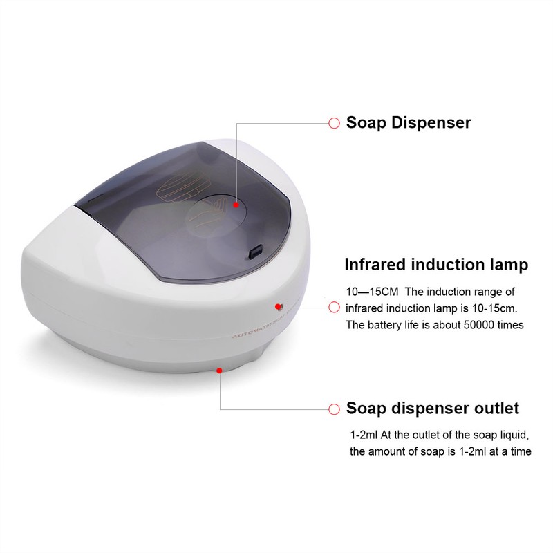 500ml Automatic Sanitizer Soap Dispenser Sensor Touchless Hands Free Wall