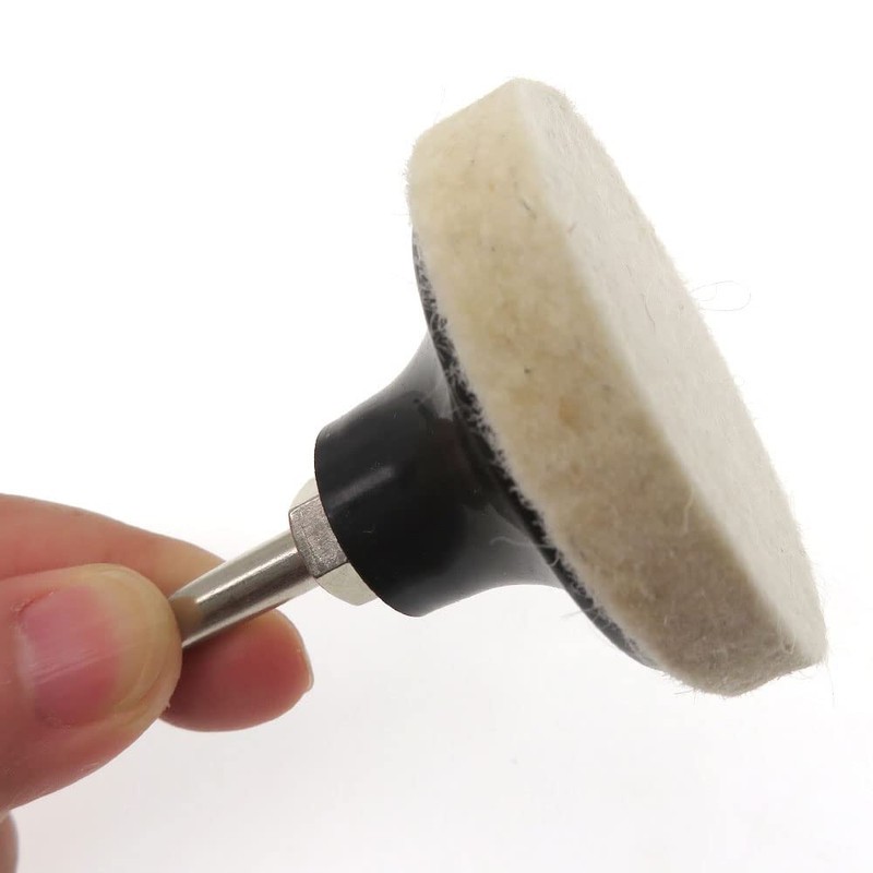 Tiardey 21 x 2 inch compressed wool fabric polishing discs