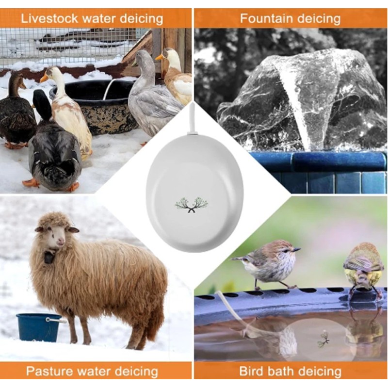 Kakalote Birdbaths De-icer 70W Heater with Thermostatical