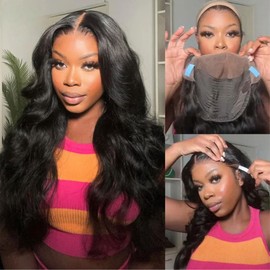 Nadula Pre Everything Glueless 13x4 Lace Front Bye Bye Knots Body Wave Wig Human Hair Pre Plucked Pre Bleached Invisible Knots Pre Cut 13X4 HD Lace Frontal Wig 150% Density 20inch