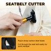 SINSEN Car Window Breaker, Seabelt Cutter, Aluminum Safety Hammer to