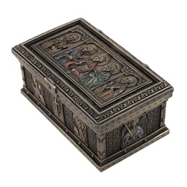Veronese Design Bronzed Catholic Saints Altar Trinket Box