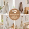 evory 4 Pack Coat Hooks Mounted Rustic Wooden Heavy Duty