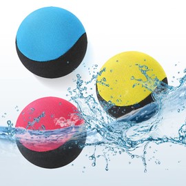 mizikuu Water Ball Jumping Pack of 3 Water Skipping Balls for Hand Stress Relief Ball for Teenagers and Adults Swimming Pool, Beach, Sea and Outdoor Activities