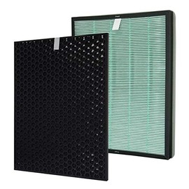 PUREBURG Replacement HEPA Filter and Charcoal Based Activated Carbon Filter Compatible with RabbitAir BioGS 2.0 Ultra Quiet Model SPA-550A and SPA-625A Air Purifier