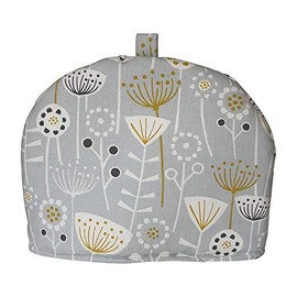 CUSHIONS2U Handmade Scandi Style Bergen Grey Ochre Yellow Charcoal Large Tea Cosy