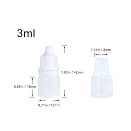 Jarvials 20 Pack 3ml Squeezable Dropper Bottles, Plastic Squeezable Eye Liquid Dropper Bottles with Childproof Cap